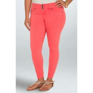 Torrid Coral Skinny Jeans Plus Size 22